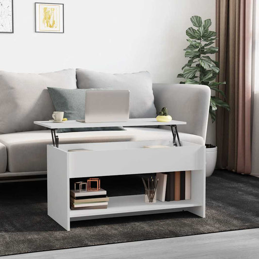 Konferenční Stolek Bílý 102 X 50 X 52,5 Cm Kompozitní Dřevo