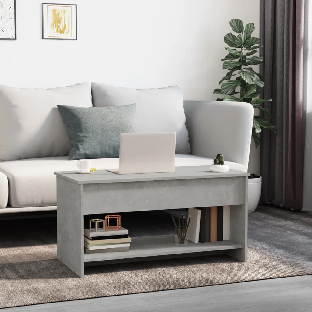 Konferenční Stolek Betonově Šedý 102X50X52,5Cm Kompozitní Dřevo