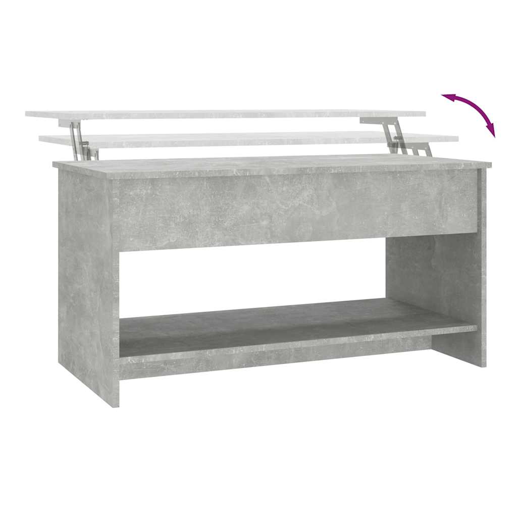 Konferenční Stolek Betonově Šedý 102X50X52,5Cm Kompozitní Dřevo