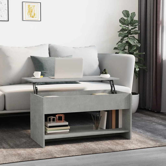 Konferenční Stolek Betonově Šedý 102X50X52,5Cm Kompozitní Dřevo