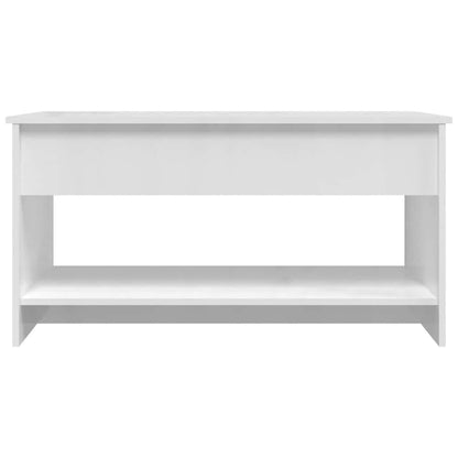 Konferenční Stolek Lesklý Bílý 102X50X52,5 Cm Kompozitní Dřevo