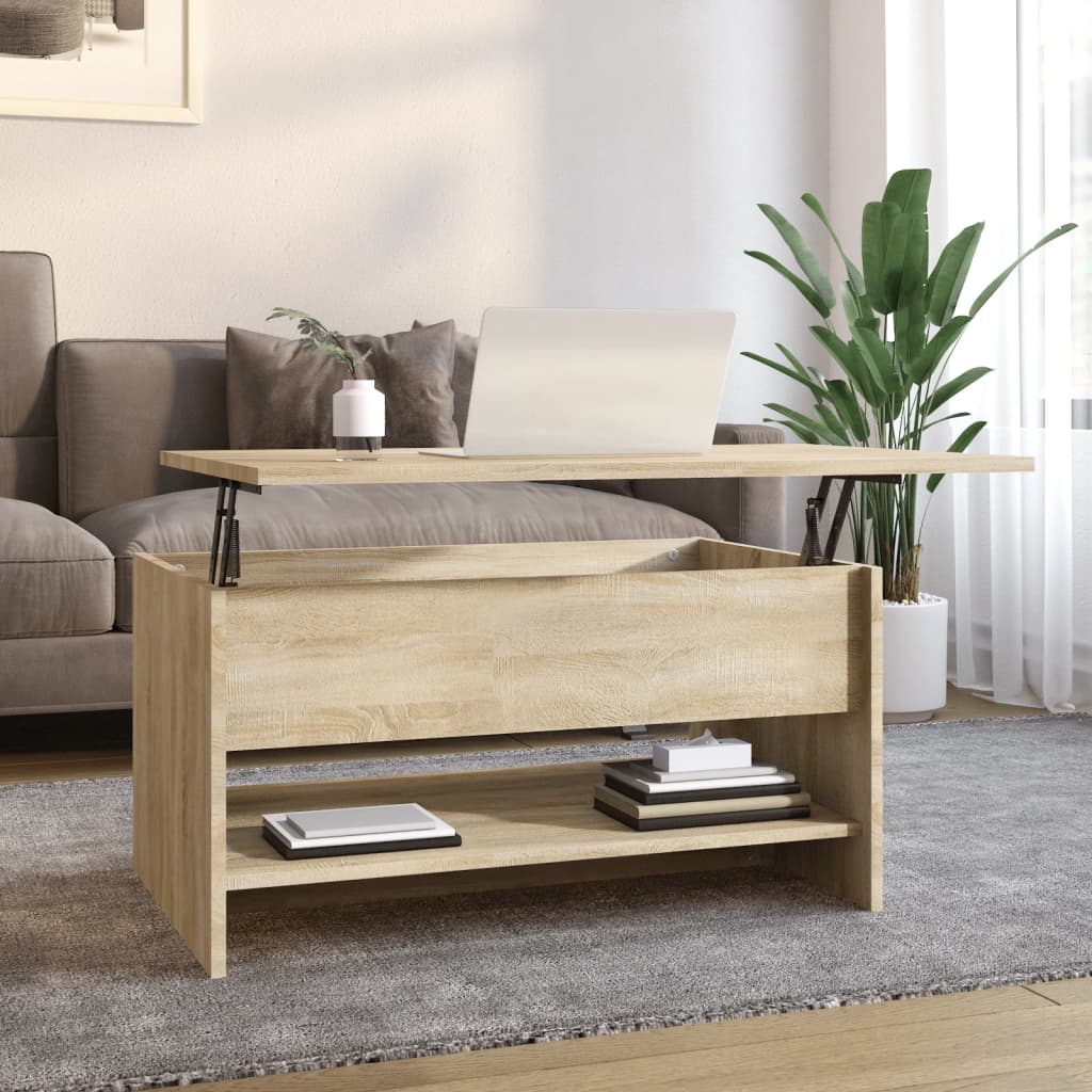 Konferenční Stolek Lesklý Bílý 80 X 50 X 40 Cm Kompozitní Dřevo