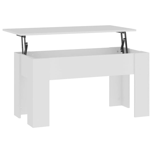 Konferenční Stolek Bílý 101 X 49 X 52 Cm Kompozitní Dřevo