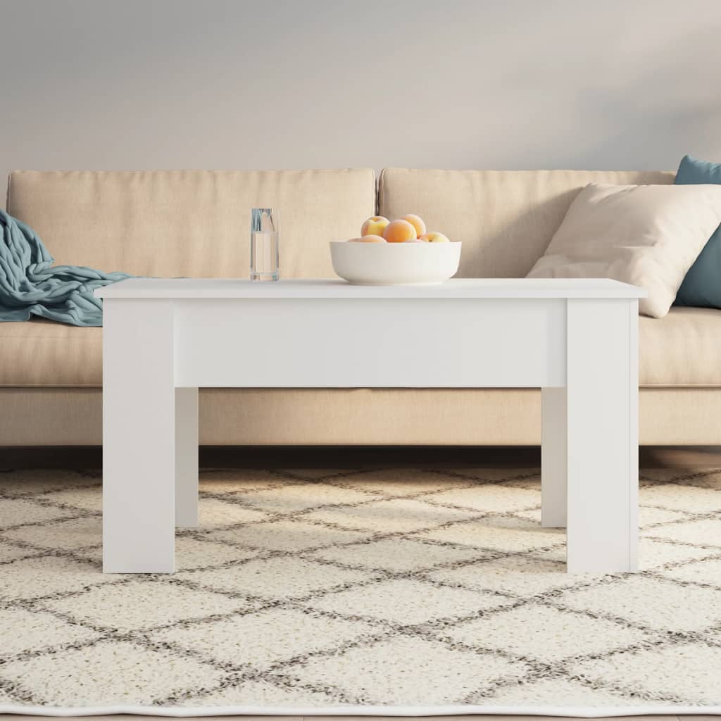 Konferenční Stolek Bílý 101 X 49 X 52 Cm Kompozitní Dřevo