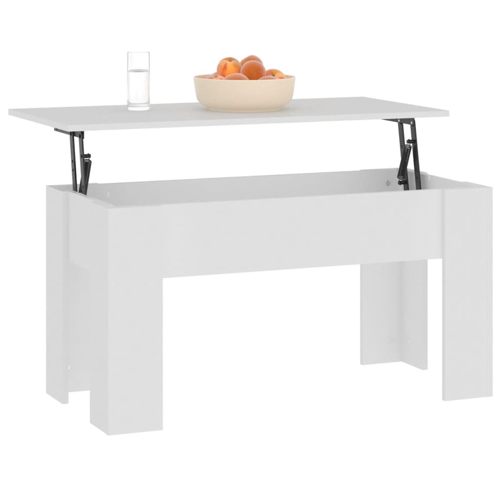 Konferenční Stolek Bílý 101 X 49 X 52 Cm Kompozitní Dřevo