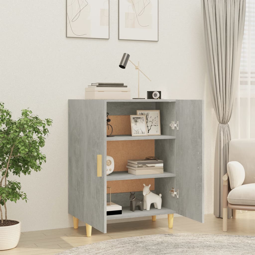 Příborník Betonově Šedý 70 X 34 X 90 Cm Kompozitní Dřevo