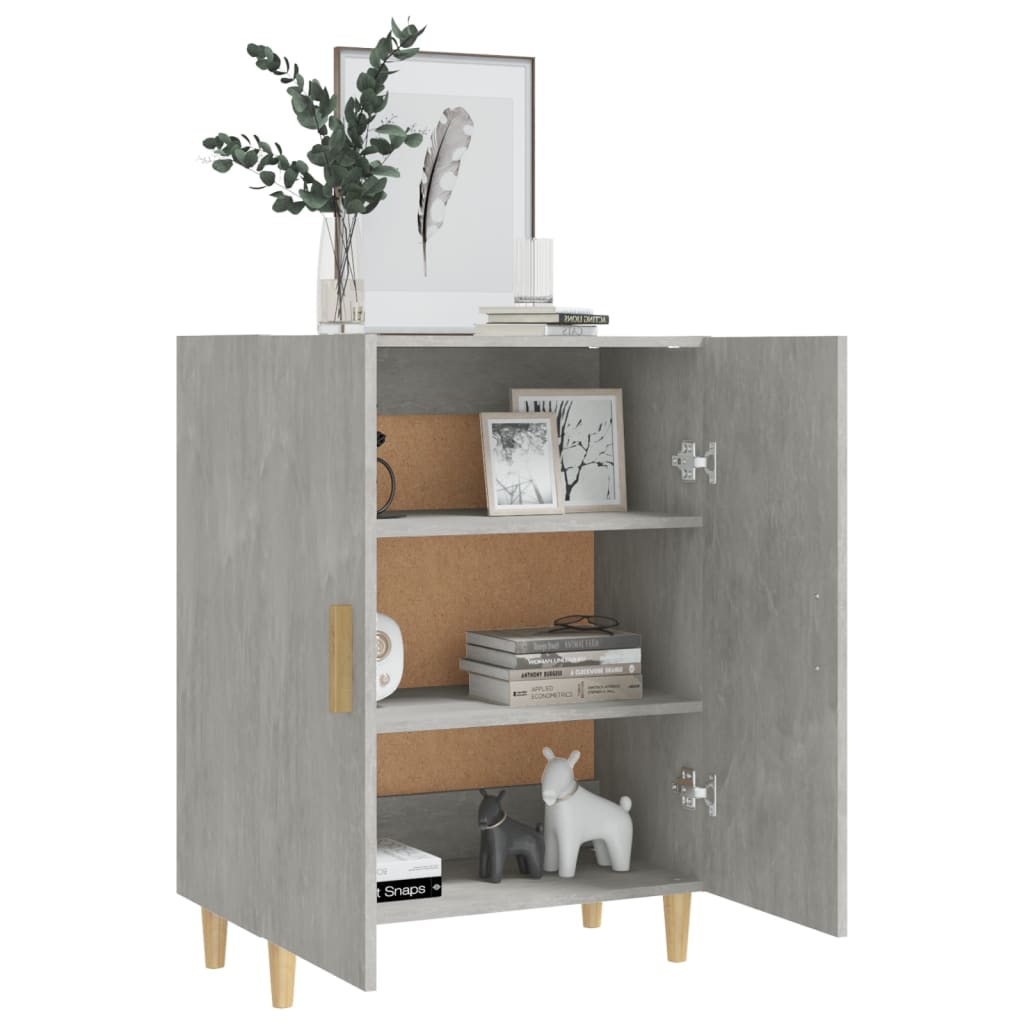 Příborník Betonově Šedý 70 X 34 X 90 Cm Kompozitní Dřevo