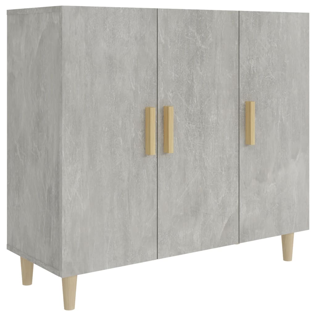 Příborník Betonově Šedý 90 X 34 X 80 Cm Kompozitní Dřevo