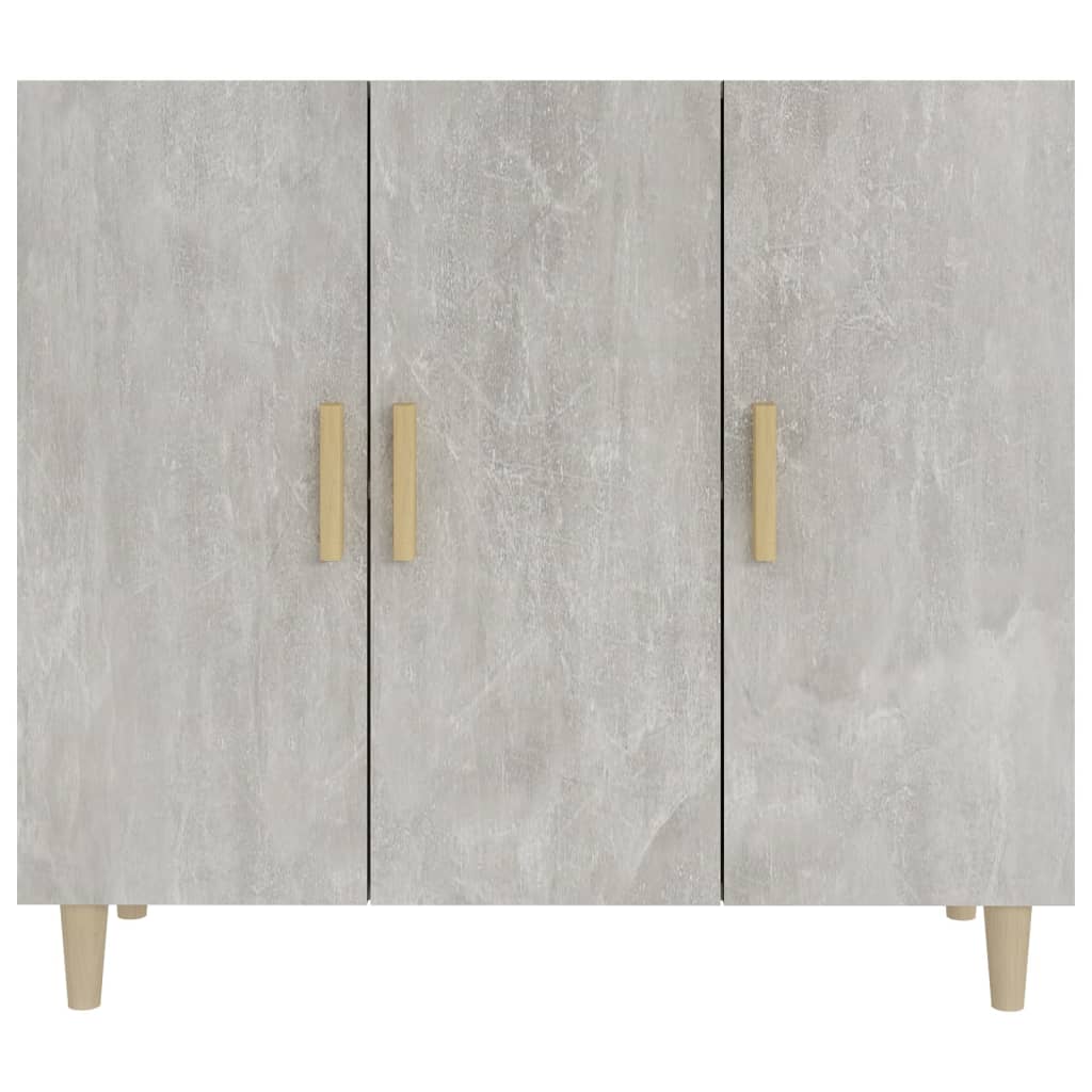 Příborník Betonově Šedý 90 X 34 X 80 Cm Kompozitní Dřevo