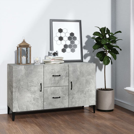 Příborník Betonově Šedý 100 X 36 X 60 Cm Kompozitní Dřevo