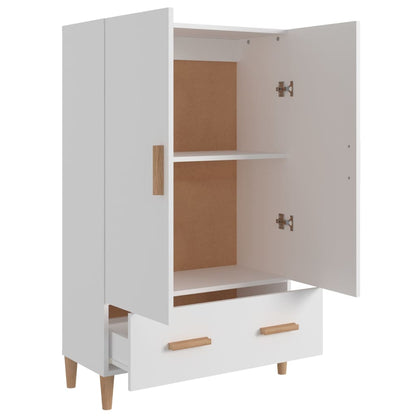 Komoda Bílá 70 X 31 X 115 Cm Kompozitní Dřevo