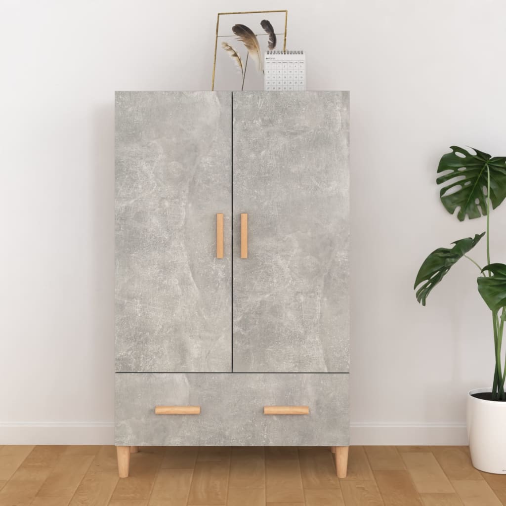 Komoda Betonově Šedá 70 X 31 X 115 Cm Kompozitní Dřevo