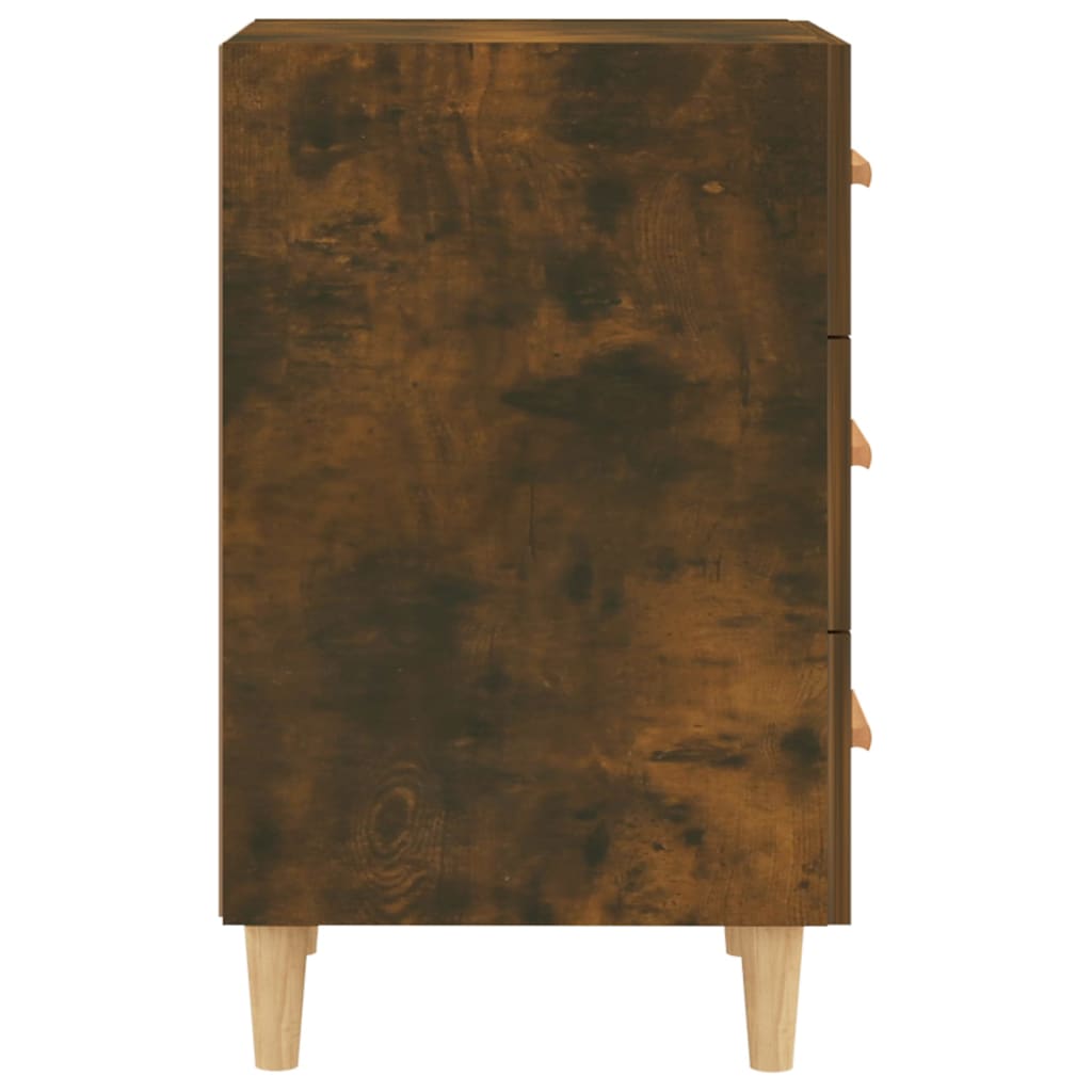Noční Stolek Kouřový Dub 40 X 40 X 66 Cm Kompozitní Dřevo