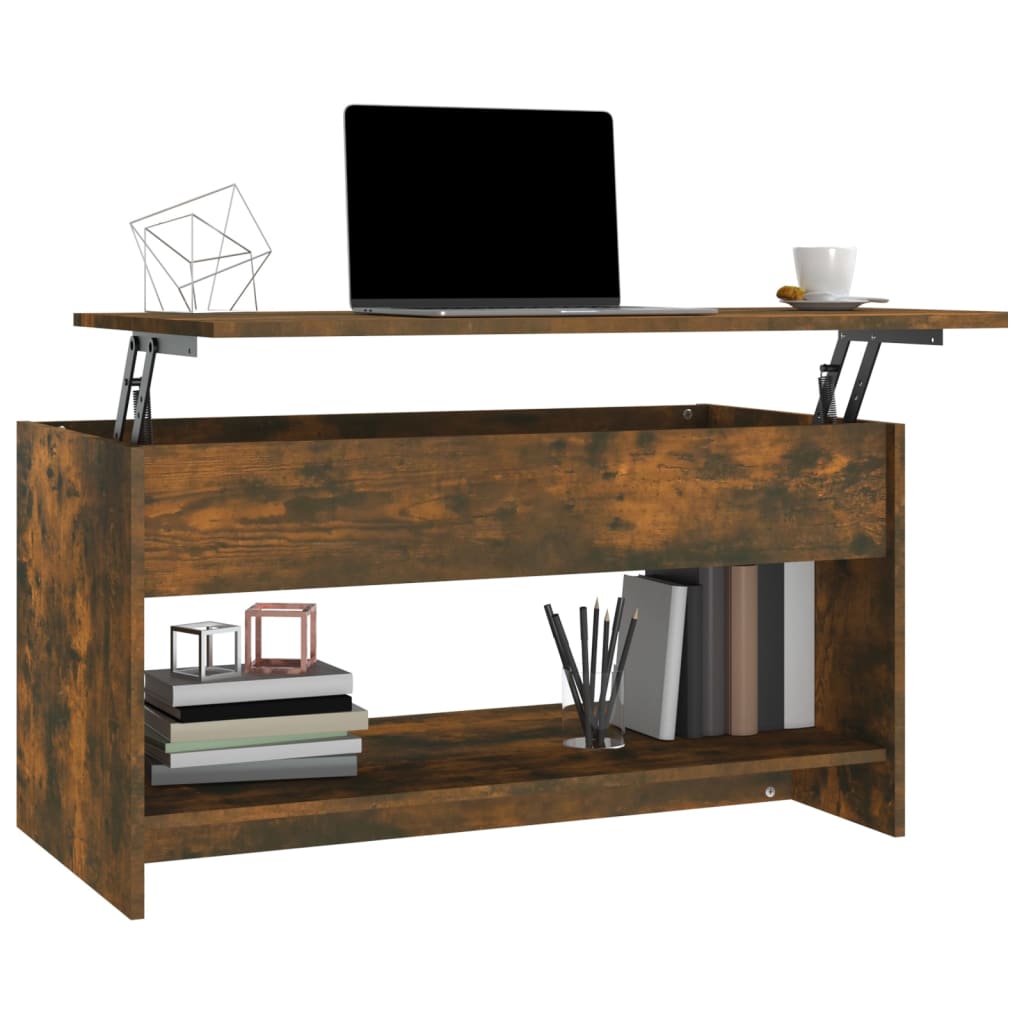 Konferenční Stolek Kouřový Dub 102X50X52,5 Cm Kompozitní Dřevo