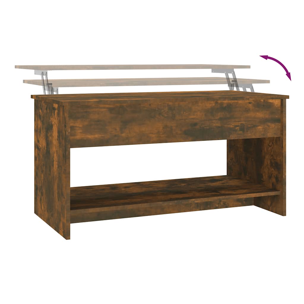 Konferenční Stolek Kouřový Dub 102X50X52,5 Cm Kompozitní Dřevo