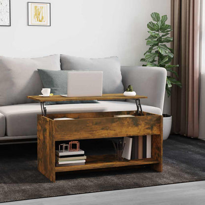 Konferenční Stolek Kouřový Dub 102X50X52,5 Cm Kompozitní Dřevo