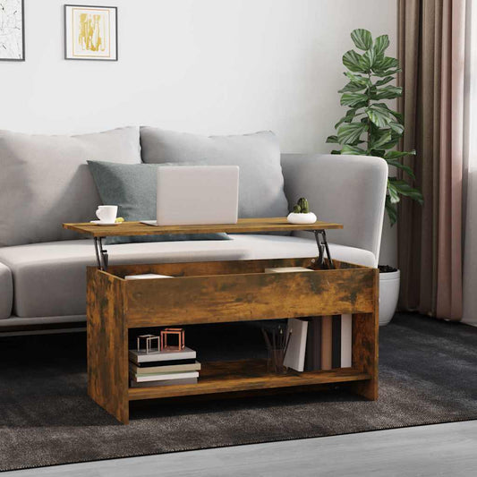 Konferenční Stolek Kouřový Dub 102X50X52,5 Cm Kompozitní Dřevo