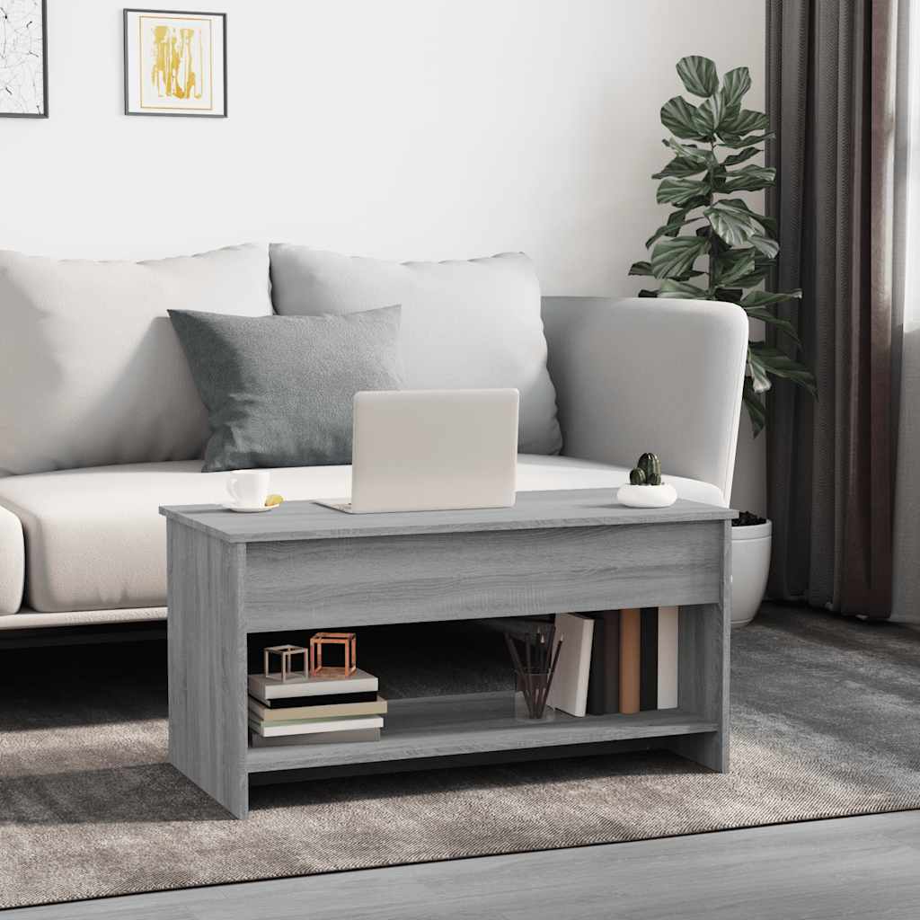 Konferenční Stolek Šedý Sonoma 102X50X52,5 Cm Kompozitní Dřevo