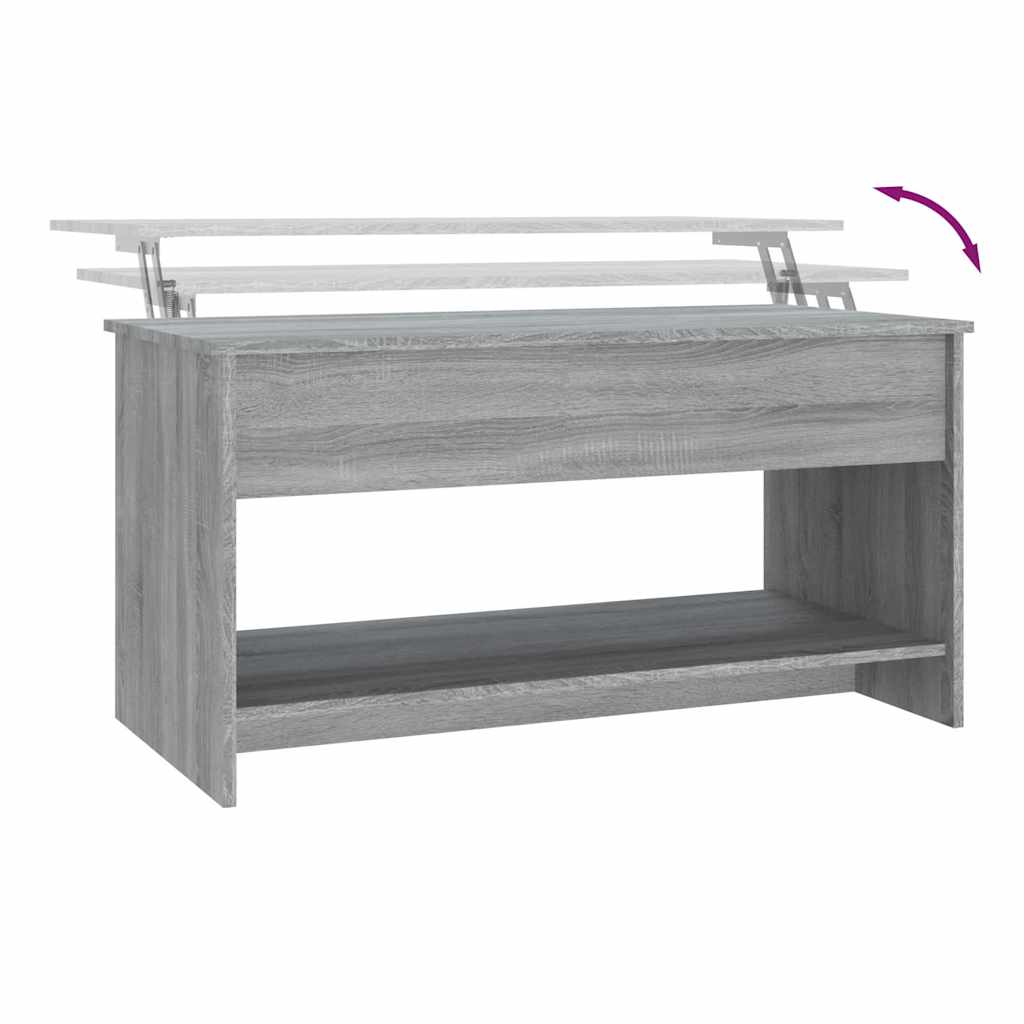 Konferenční Stolek Šedý Sonoma 102X50X52,5 Cm Kompozitní Dřevo