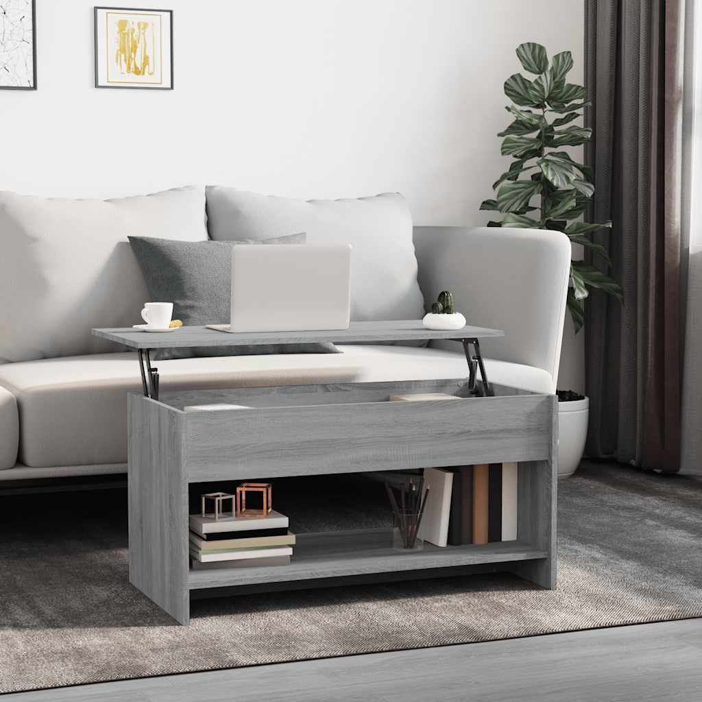 Konferenční Stolek Šedý Sonoma 102X50X52,5 Cm Kompozitní Dřevo