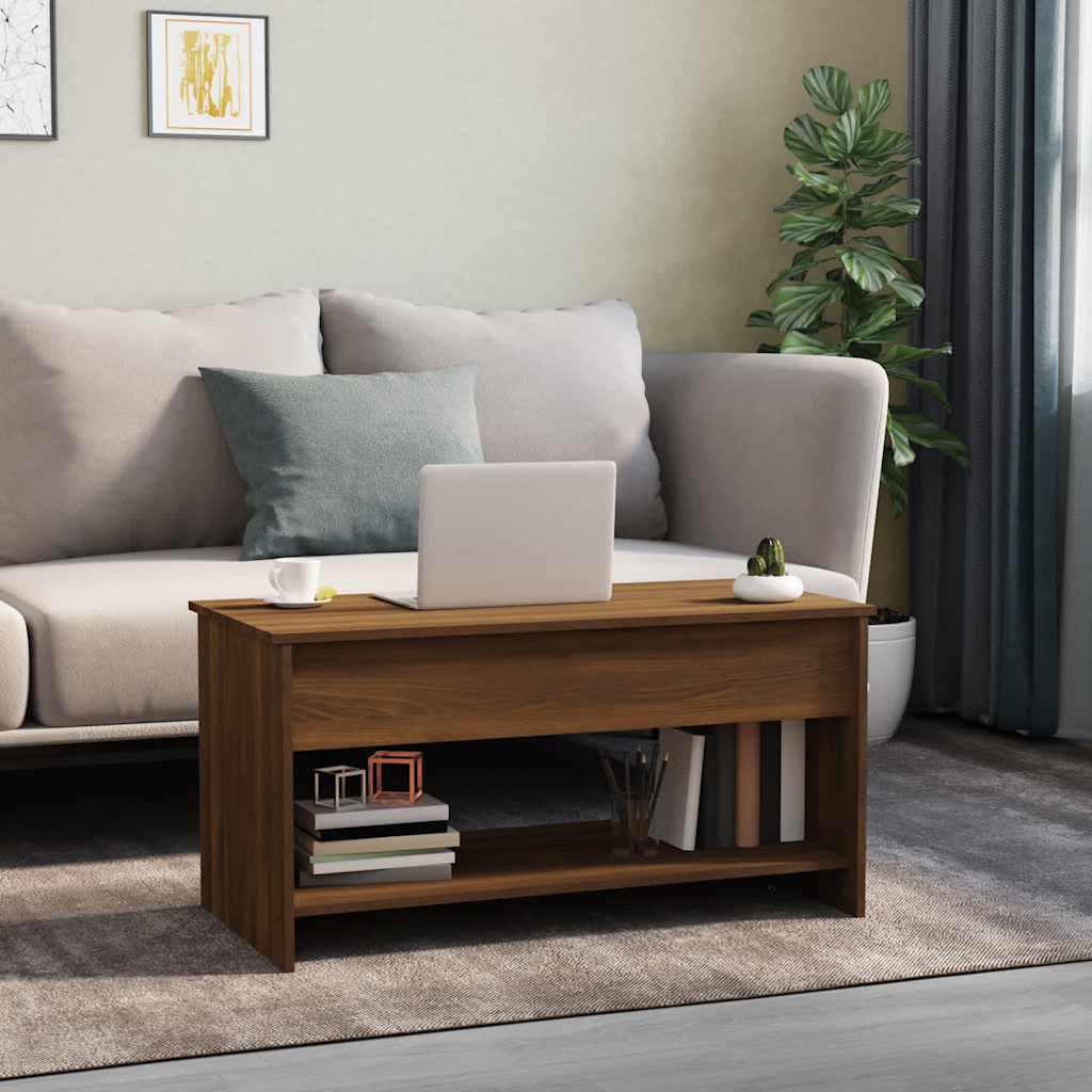 Konferenční Stolek Hnědý Dub 102X50X52,5 Cm Kompozitní Dřevo
