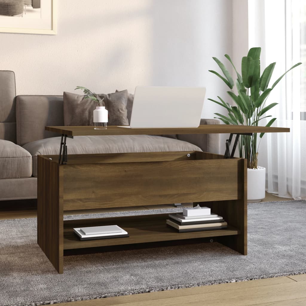 Konferenční Stolek Lesklý Bílý 80 X 50 X 40 Cm Kompozitní Dřevo