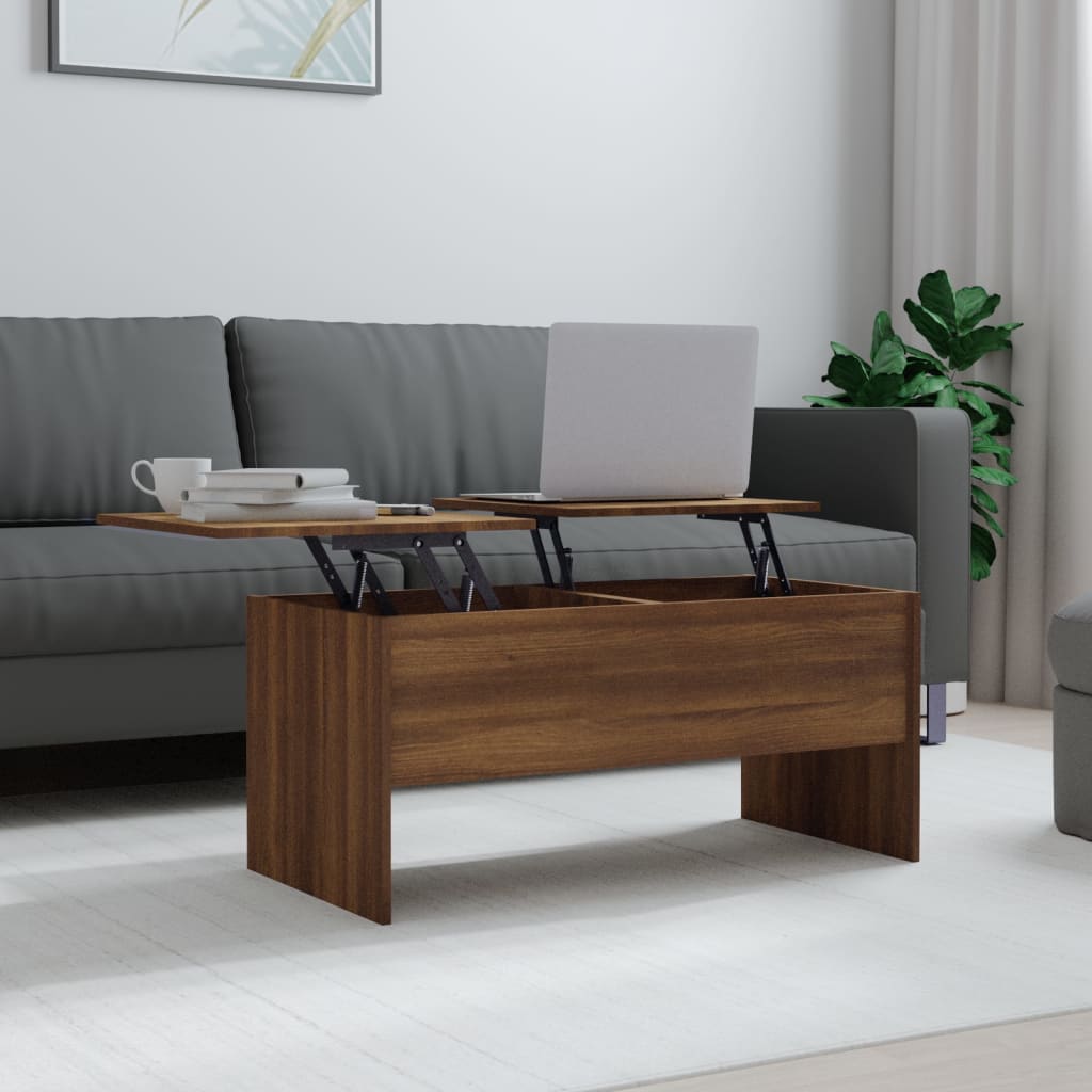 Konferenční Stolek Bílý 102 X 50,5 X 46,5 Cm Kompozitní Dřevo