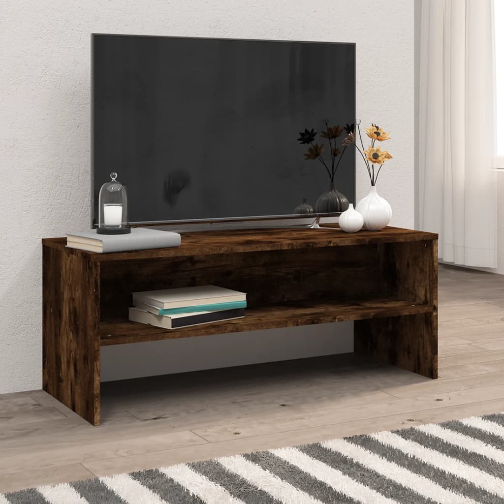 Tv Skříňka Šedá Sonoma 100 X 40 X 40 Cm Kompozitní Dřevo