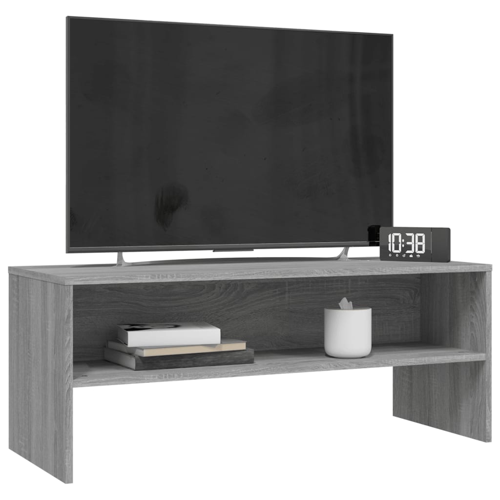 Tv Skříňka Šedá Sonoma 100 X 40 X 40 Cm Kompozitní Dřevo