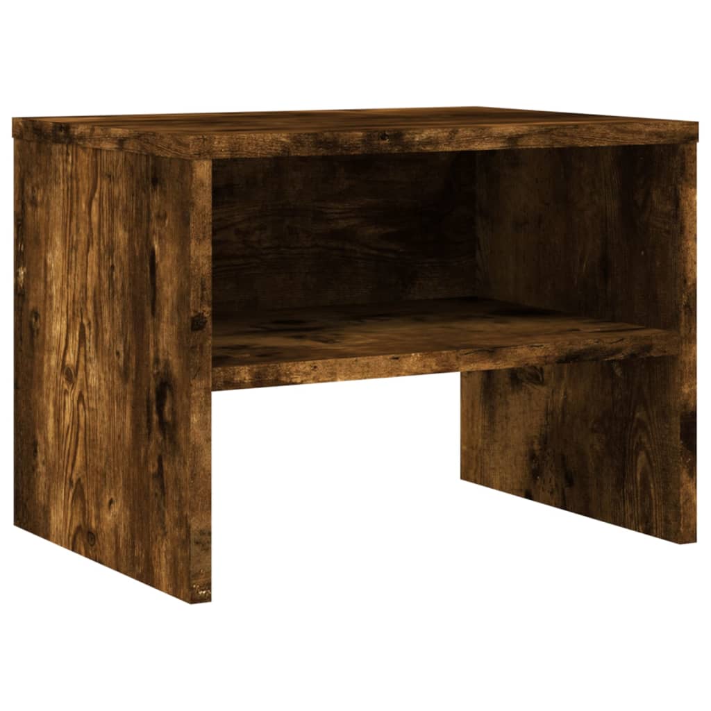 Noční Stolky 2 Ks Kouřový Dub 40 X 30 X 30 Cm Kompozitní Dřevo
