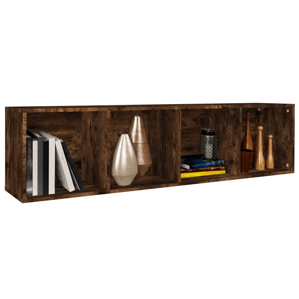 Knihovna / Tv Skříňka Kouřový Dub 36X30X143 Cm Kompozitní Dřevo Přírodní