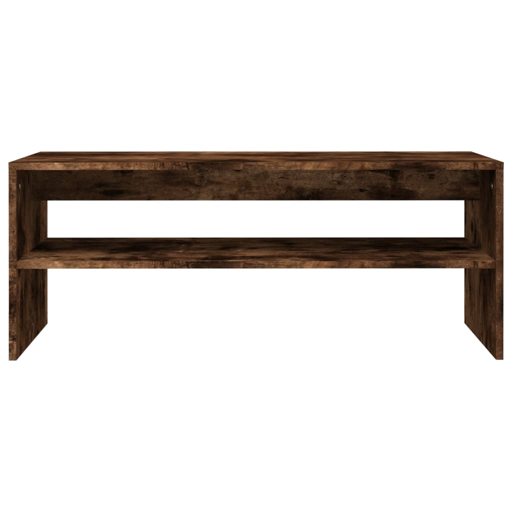 Konferenční Stolek Kouřový Dub 100X50X40 Cm Kompozitní Dřevo