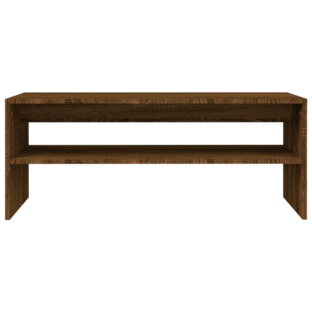 Konferenční Stolek Hnědý Dub 100 X 40 X 40 Cm Kompozitní Dřevo