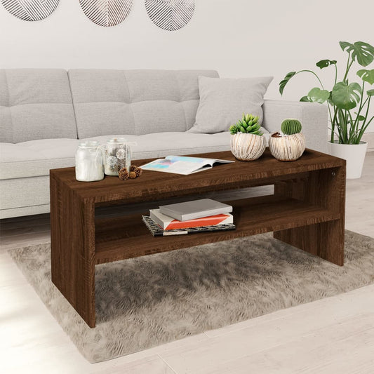 Konferenční Stolek Hnědý Dub 100 X 40 X 40 Cm Kompozitní Dřevo