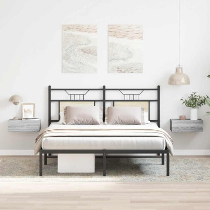 Plovoucí Noční Stolky 2 Ks Černé 40X30X15 Cm Kompozitní Dřevo