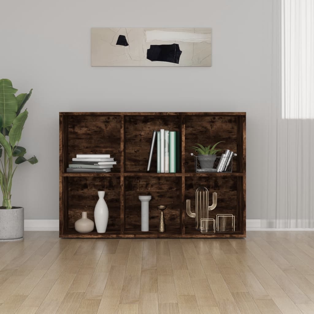 Knihovna/Příborník Kouřový Dub 66 X 30 X 98 Cm Kompozitní Dřevo