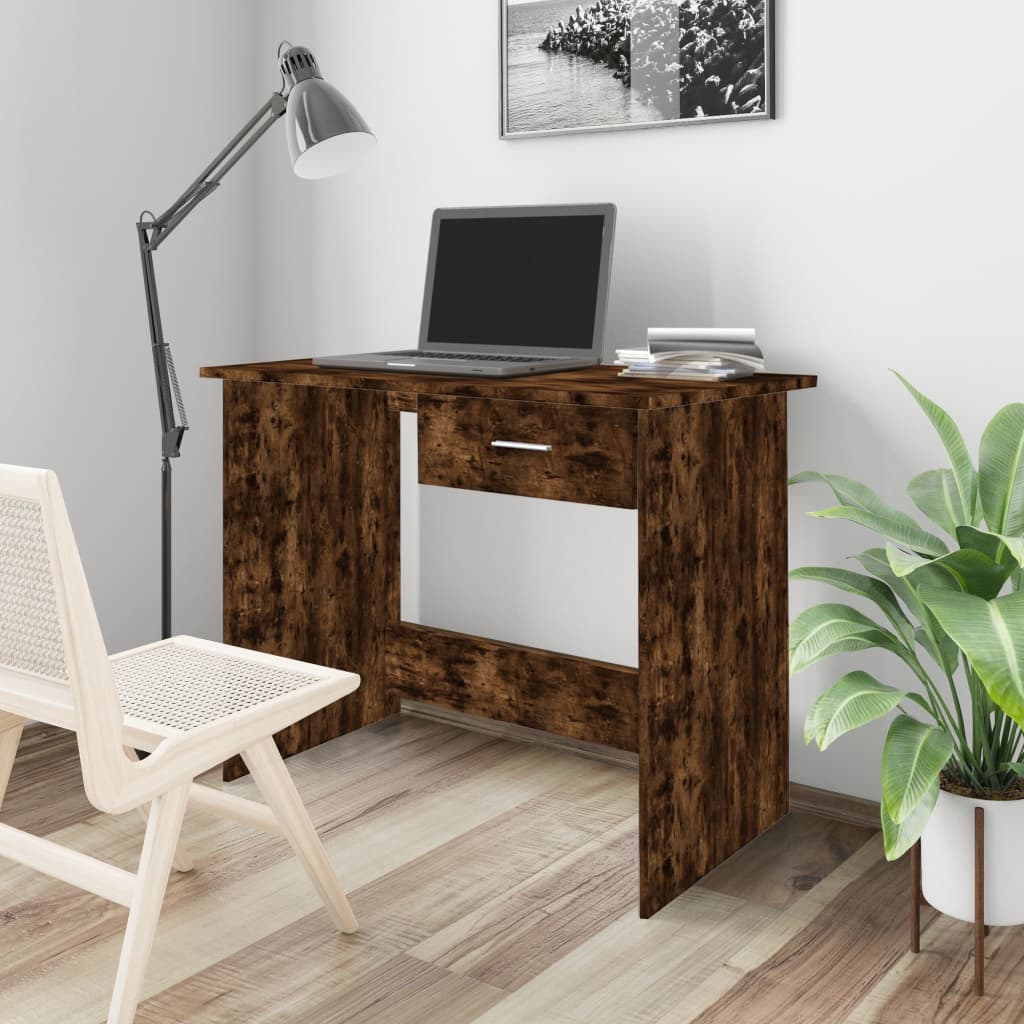 Psací Stůl Bílý 100 X 50 X 76 Cm Kompozitní Dřevo