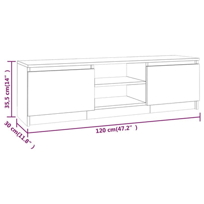 Tv Skříňka 120 X 30 X 35,5 Cm Kompozitní Dřevo