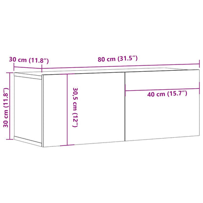Tv Skříňka 80 X 30 X 30 Cm Kompozitní Dřevo