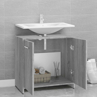 Koupelnová Skříňka Šedá Sonoma 60 X 33 X 60 Cm Kompozitní Dřevo