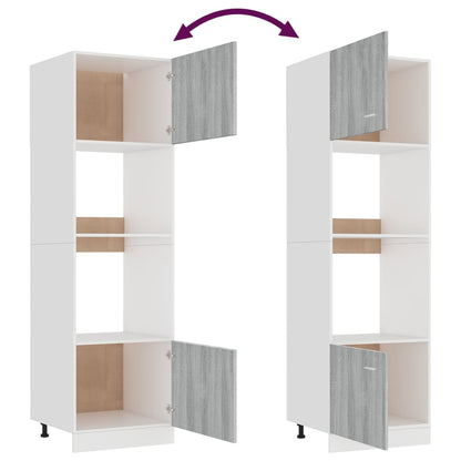 Skříňka Na Mikrovlnku Lyon Šedá Sonoma 60X57X207 Cm Kompozit Šedá Sonoma