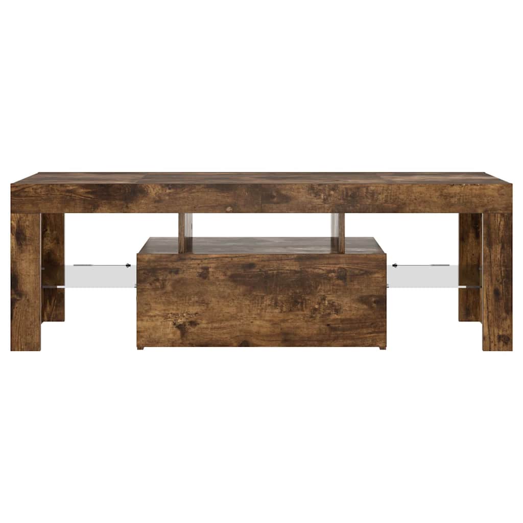 Tv Skříňka S Led Osvětlením Kouřový Dub 120 X 35 X 40 Cm