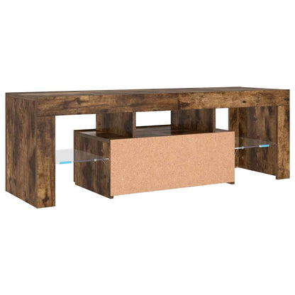 Tv Skříňka S Led Osvětlením Kouřový Dub 120 X 35 X 40 Cm