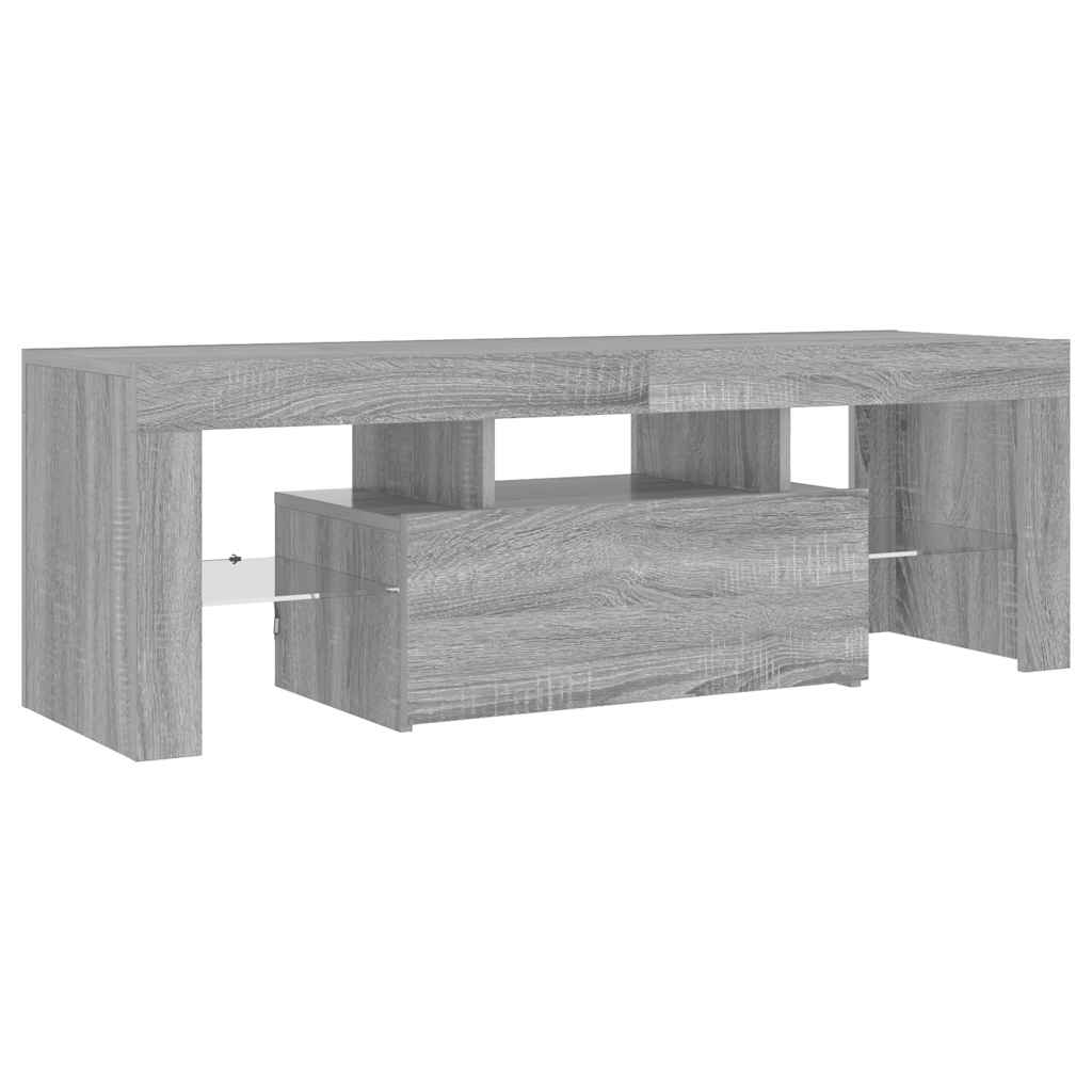 Tv Skříňka S Led Osvětlením Šedá Sonoma 120 X 35 X 40 Cm