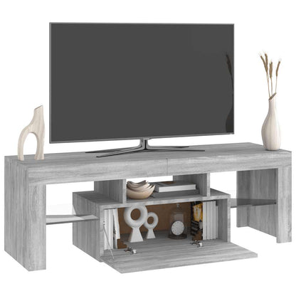 Tv Skříňka S Led Osvětlením Šedá Sonoma 120 X 35 X 40 Cm