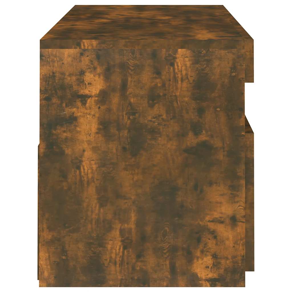 Tv Skříňka S Led Osvětlením Kouřový Dub 120 X 35 X 40 Cm