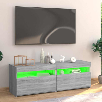Tv Skříňka S Led Osvětlením Šedá Sonoma 120 X 35 X 40 Cm