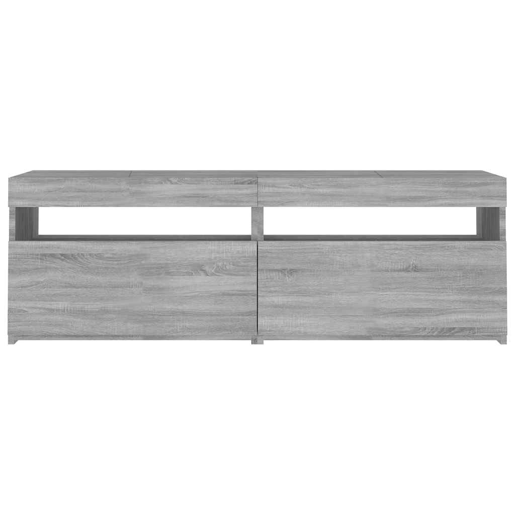 Tv Skříňka S Led Osvětlením Šedá Sonoma 120 X 35 X 40 Cm