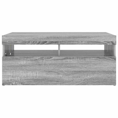 Tv Skříňka S Led Osvětlením Šedá Sonoma 90 X 35 X 40 Cm