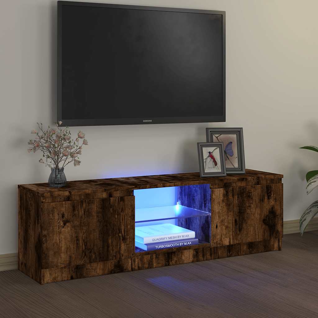 Tv Skříňka S Led Osvětlením Černá